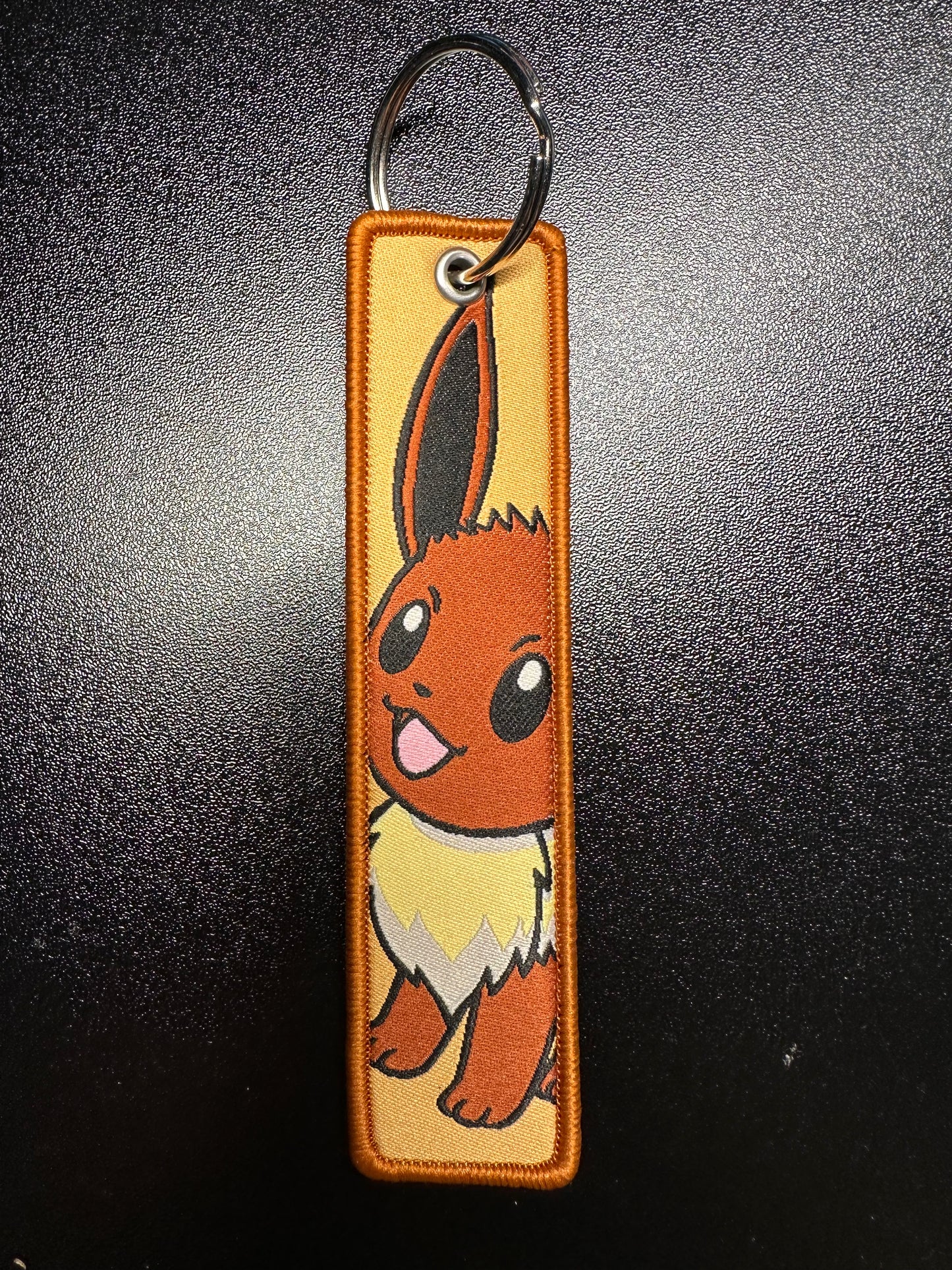 Eevee Embroidered Keychain